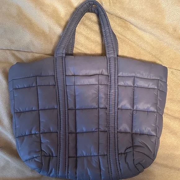 Michael Kors Quilted Navy Puffer Tote - Picture 3 of 7